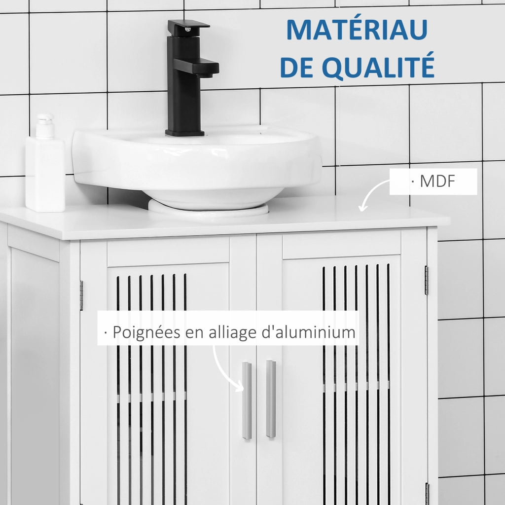 Mobile Sottolavabo Bagno ¨C zephmum ¨C Bianco MDF 60x30x60 cm