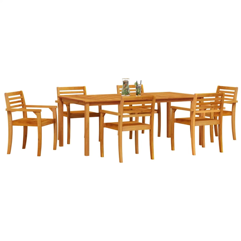 Set da Pranzo per Giardino 7 pz Marrone 3375667