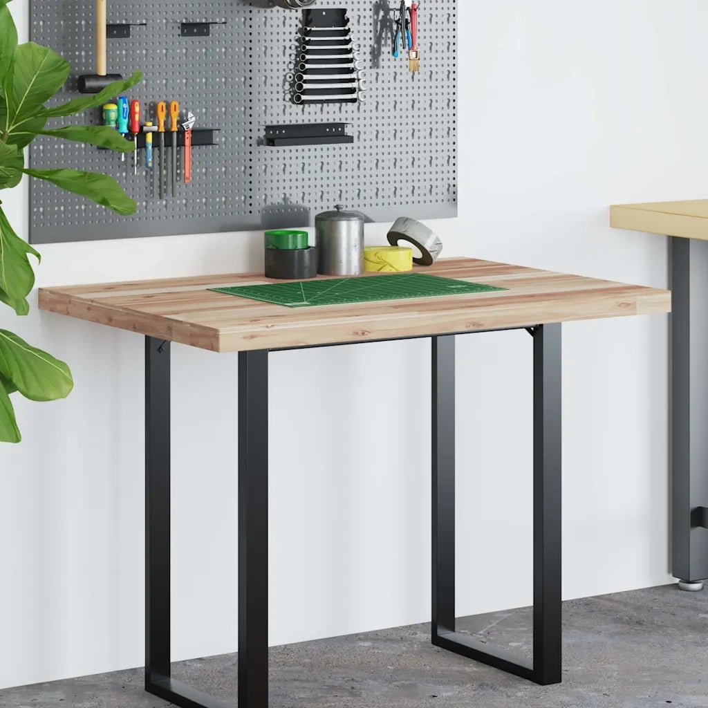 Piano Tavolo | Superficie Tavolo | Piano Scrivania Non Trattato 120x70x4cm Legno Massello Acacia