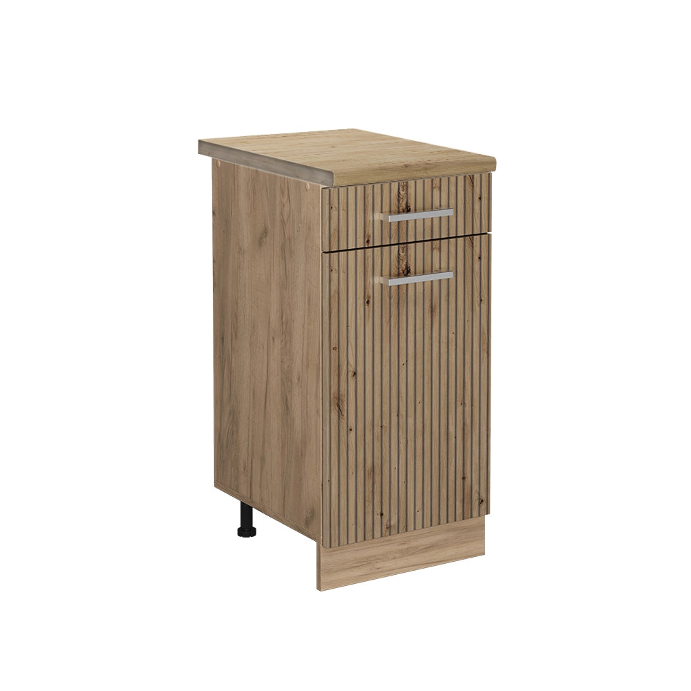 Vicco Mobiletto base per cucina Rovere artigianale 40 cm , PL Rovere