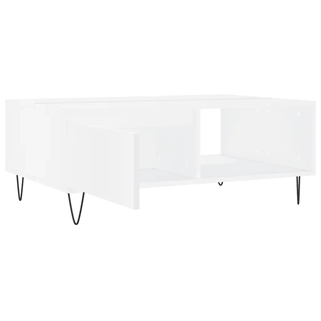 Tavolino da Salotto Bianco 90x60x35 cm in Legno Multistrato 827060