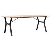 Tavolo Pranzo | Tavolo da cucina Telaio a Y 200x100x75,5 cm Legno Pino e Acciaio