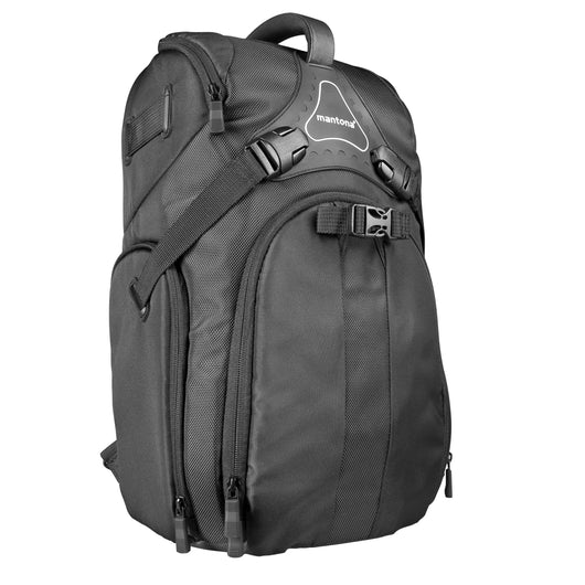 Mantona Rhodolit Zaino per fotocamera reflex con obiettivo collegato, per accessori fotografici, Borsa per macchina fotografica con copertura antipioggia