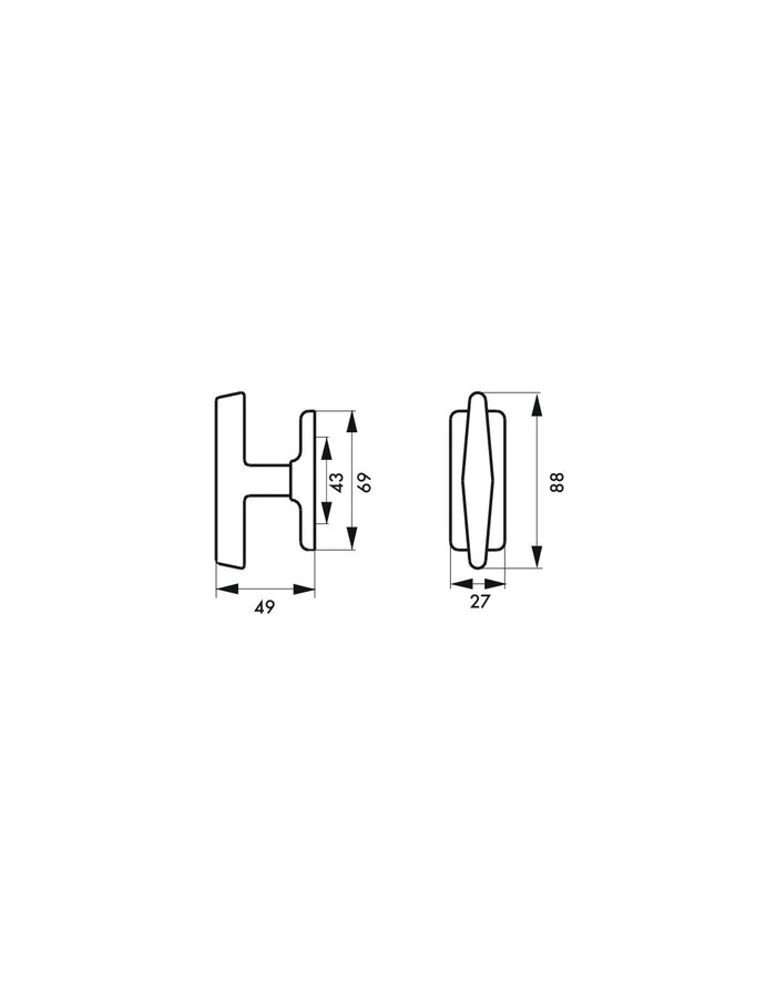 Pomolo per finestra cromato - THIRARD