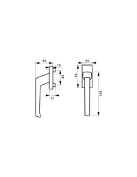Maniglia finestra laccata bianca con viti di montaggio - THIRARD