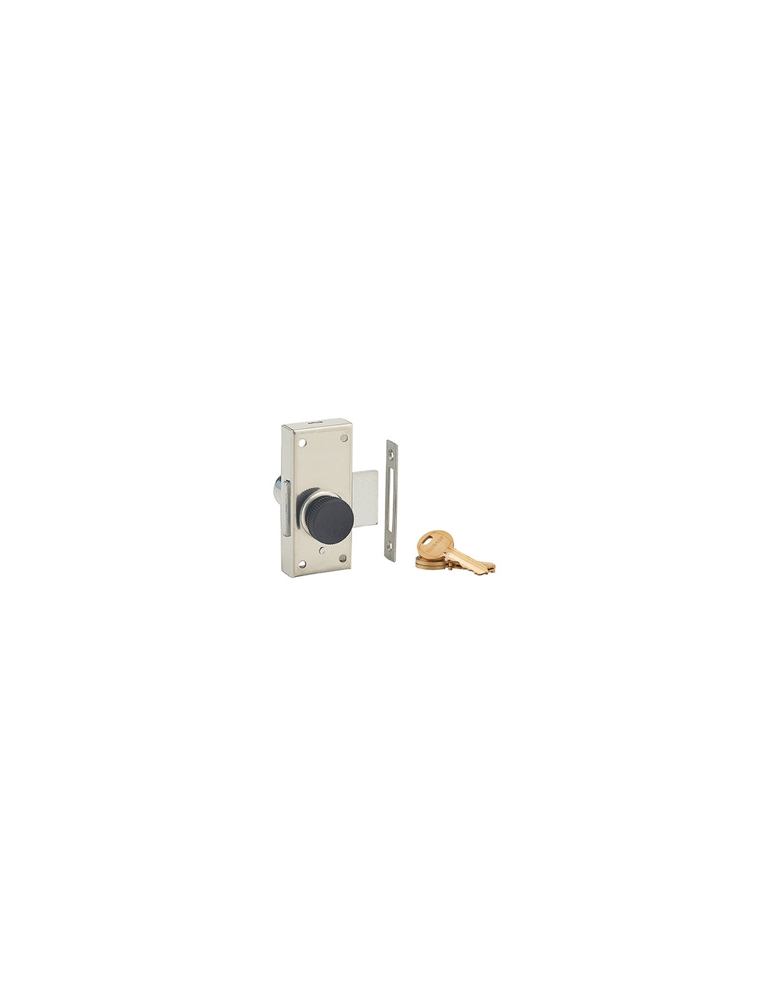 Chiavistello automatico completamente in Inox con pomolo e cilindro 26mm, 3 chiavi - THIRARD
