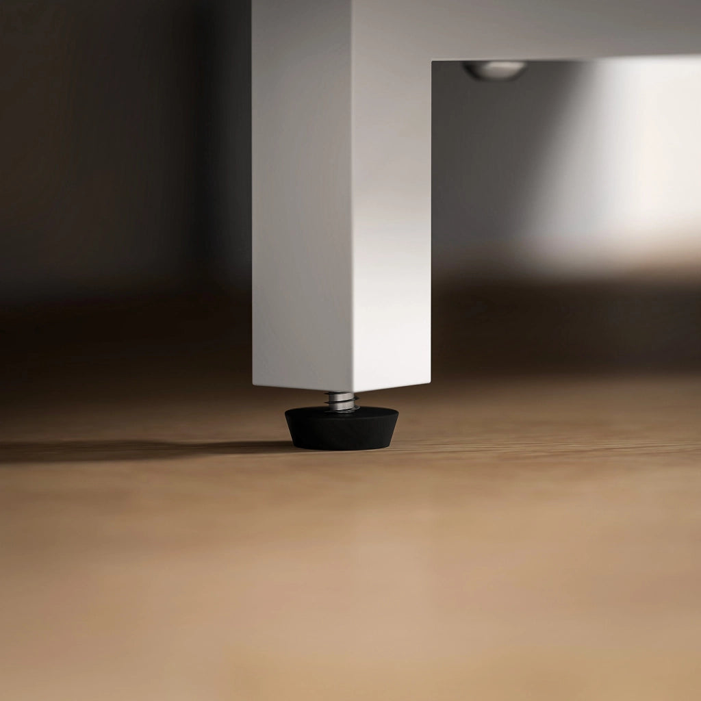 Mobile TV ad Angolo per 47" Max 110x36x45 cm con 2 Ripiani a Giorno in Legno Bianco