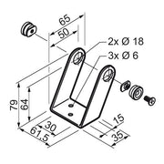 STAFFA SUPPORTO ATTUATORE MINGARDI 2700658 AUTOMAZIONE AUTOMATISMI ORIGINALE
