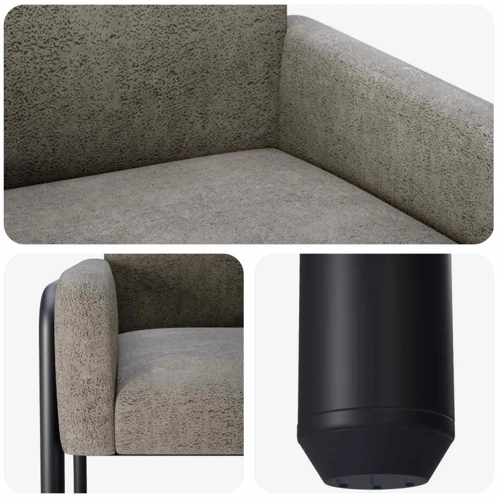 Sedia d'accento Grigio Chiaro Pelle Scamosciata Sintetica 42044856