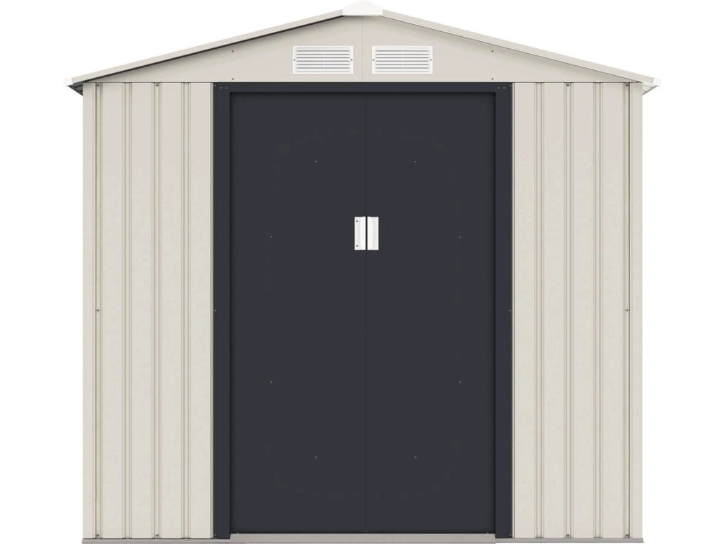 Casetta da giardino in metallo "Nebraska" - 2,70 m² - Beige/grigio antracite