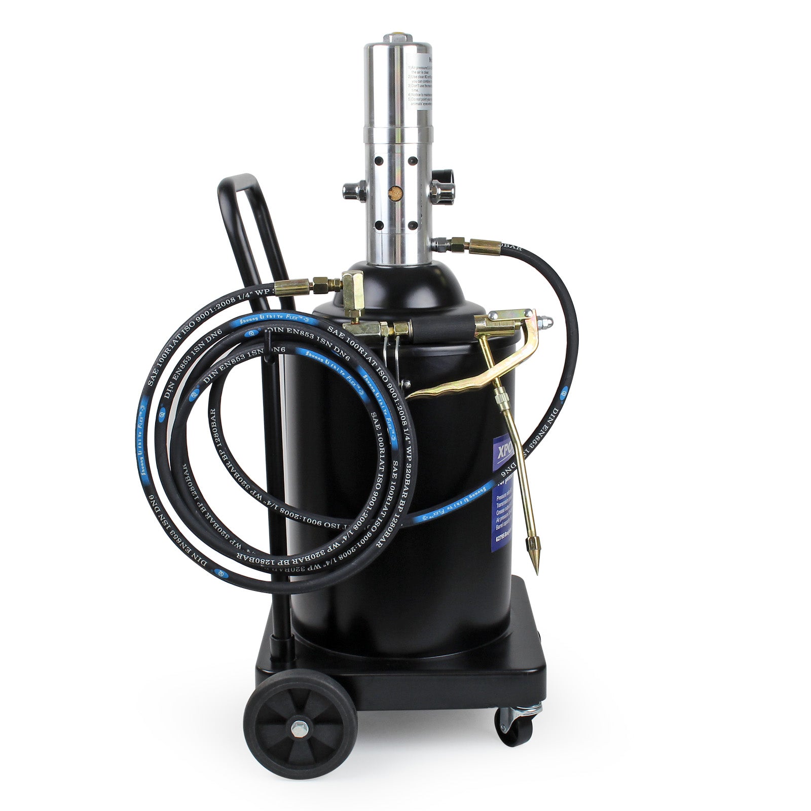 Ingrassatore ad aria compressa professionale 15l per lubrificazione su auto e macchinari