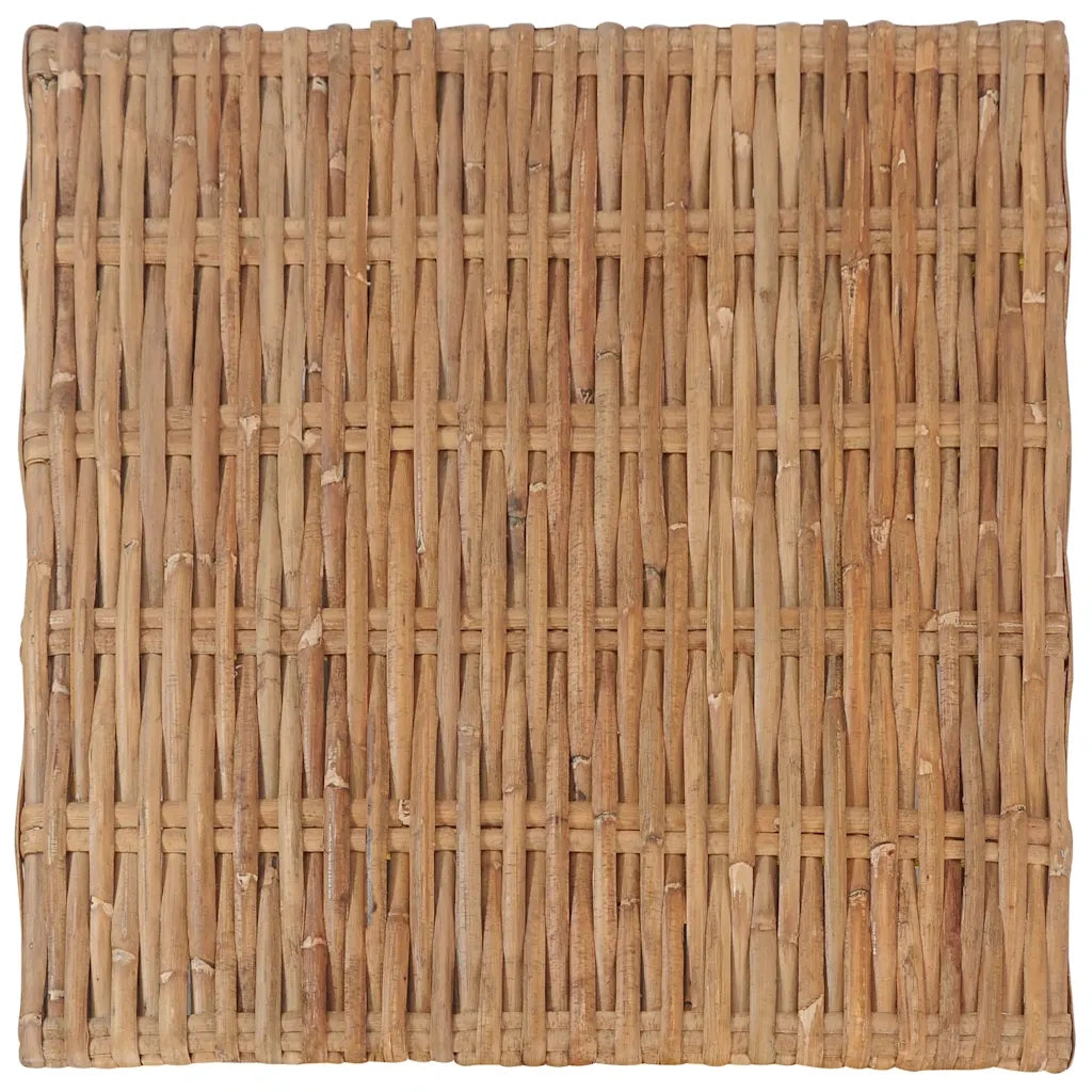 Sedia da giardino-Poggiapiedi con Cuscino in Rattan Naturale
