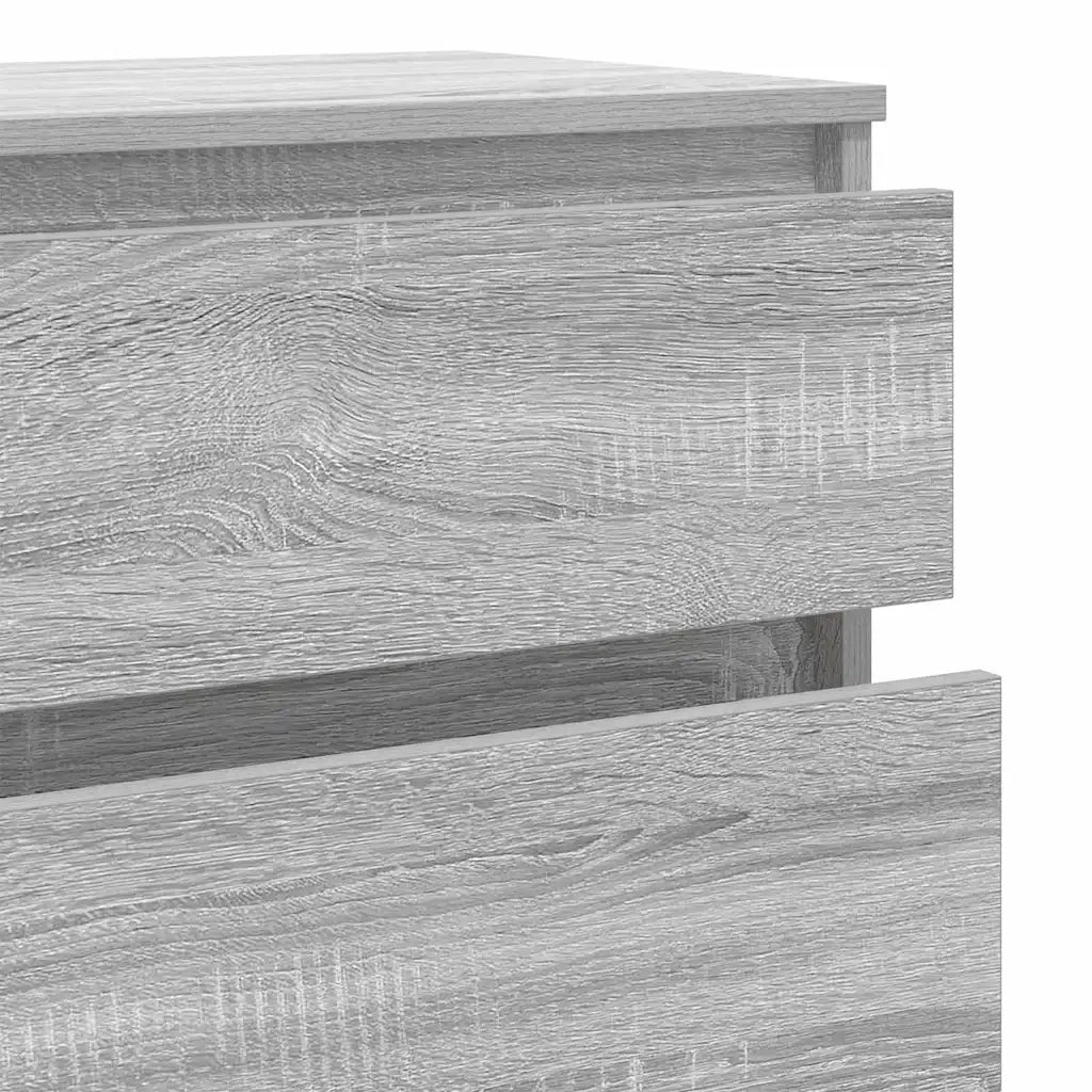 Cassettiera Grigio Sonoma 60x36x103 cm in Legno Multistrato