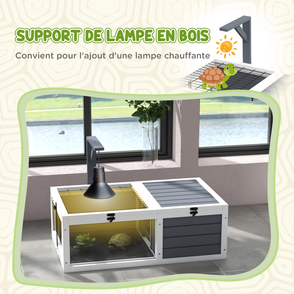 Gabbia per animali piccoli tortue ¨C zephmum ¨C grigio 81x48x31.5 cm