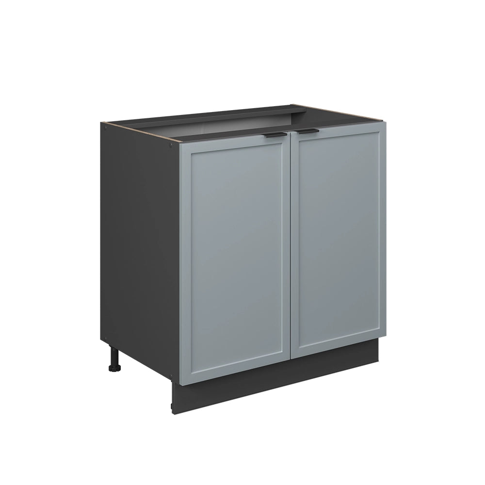Vicco Mobile lavello cucina Blu-grigio chiaro 80 cm con ripiano, senza piano di lavoro