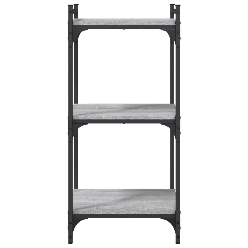 Libreria a 3 Ripiani Grigio Sonoma 40x30x86cm Legno Multistrato
