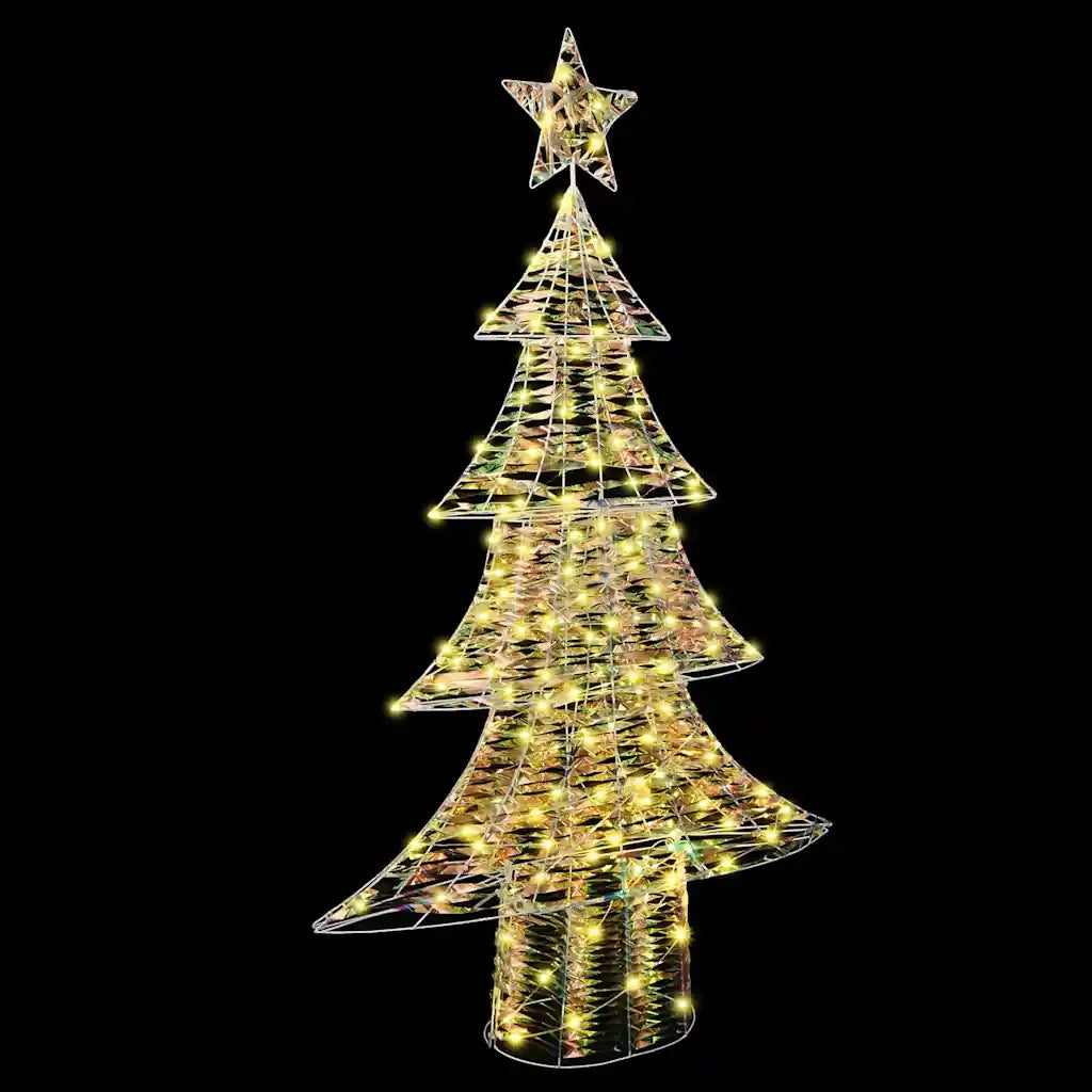 Albero di Natale con 160 LED Bianco caldo 150 cm PET