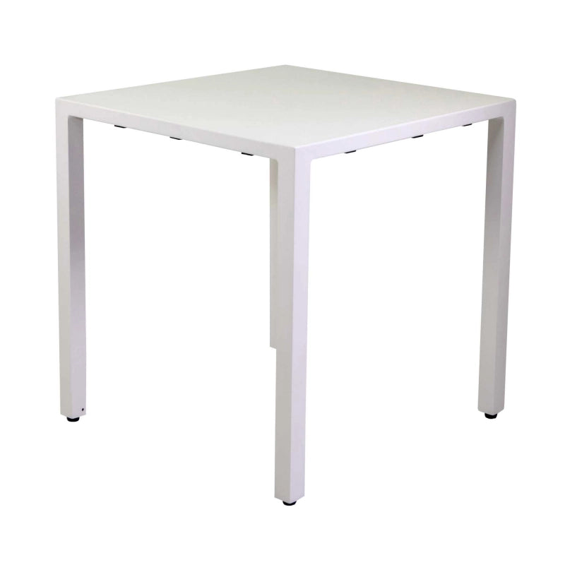 Tavolo alluminio regolabile Alma biancoquadro cm 70x70h75