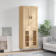 Credenza-Buffet-Armadio da cucina Rovere Sonoma 69,5x34x180 cm in Legno Multistrato 339466