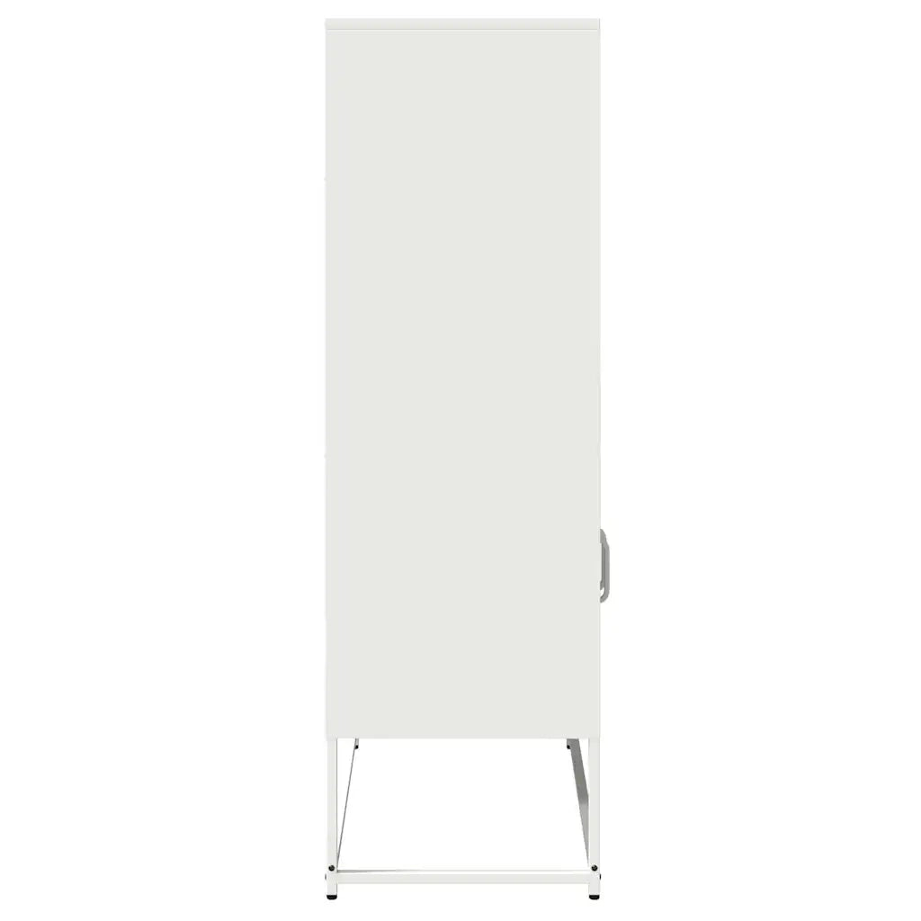 Credenza Bianca 68x39x123 cm in Acciaio 853373