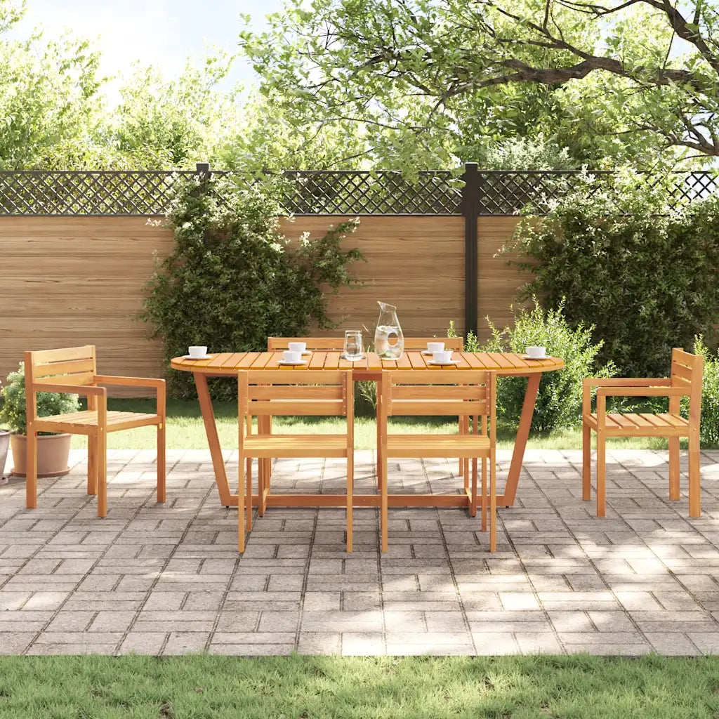 Set da pranzo da giardino da 7 pz in Legno Massello di Acacia 3334772