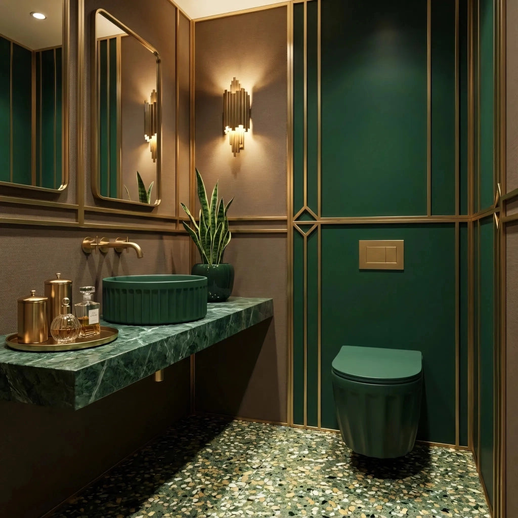 Set: Wc Sospeso + Lavabo Da Appoggio Rea Duo Matcha Matt