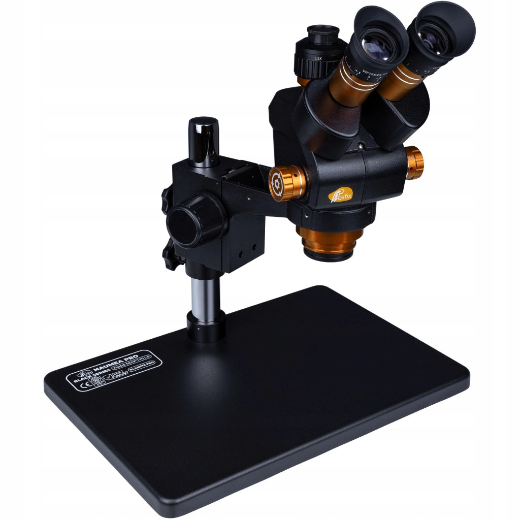Set Microscopio Trinoculare Haumea PRO Black con Camera Draco Blue PRO HDMI – Zoom 6