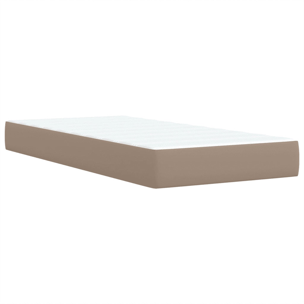Giroletto a Molle con Materasso Cappuccino 100x200cm Similpelle
