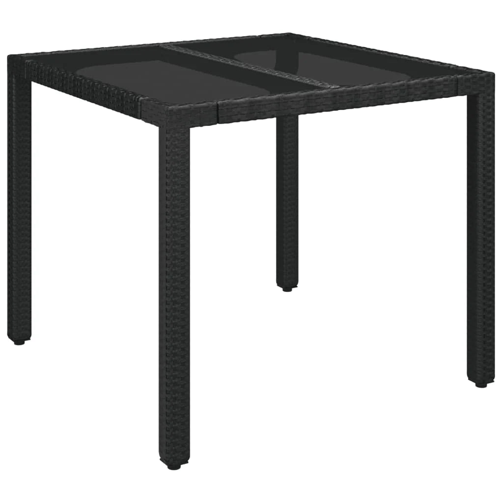 Set da pranzo da giardino mobili da esterno con cuscini 3 pezzi nero 02_0014141