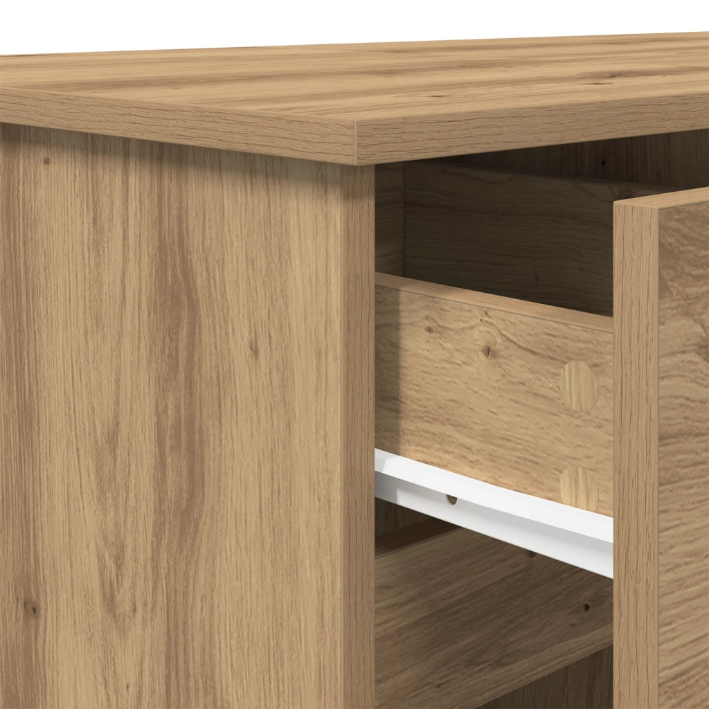 Scrivania  in Rovere Artigianale 140x49x76 cm Legno Ingegnerizzato