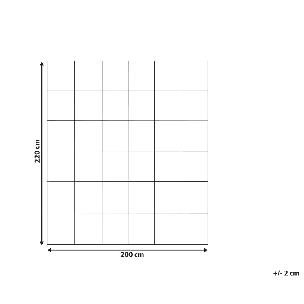 Piumino in misto poliestere bianco matrimoniale 200 x 220 cm imbottitura leggera trapuntata