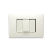 PLACCA IN TECNOPOLIMERO 3 POSTI- Bianco- ATON- pezzi 1