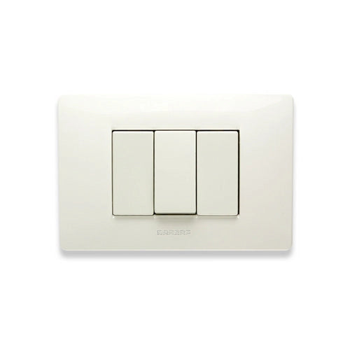 PLACCA IN TECNOPOLIMERO 3 POSTI- Bianco- ATON- pezzi 1