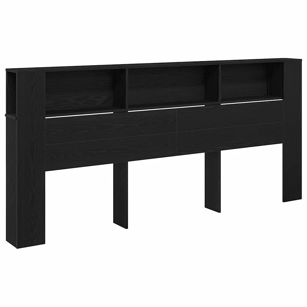 Testata del letto Rovere Nero 220 x 18,5 x 102,5 cm 862092