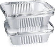 30 scatole di griglia in alluminio - scatole per leccare - fogli di alluminio scatole con coperchio - 600 ml.