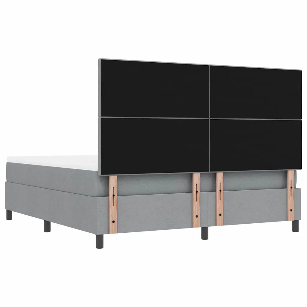 Letto a molle con testiera Grigio chiaro 180 x 200 cm Tessuto 3344086