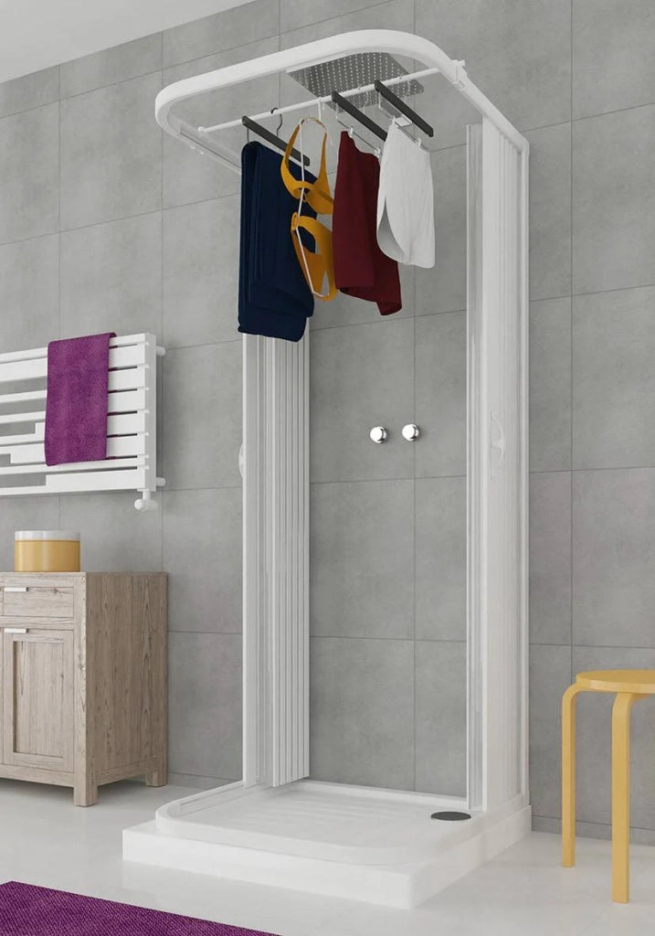 Asta di supporto in pvc per stendipanni per modello box doccia a 2 e 3 lati