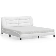 Letto con Materasso Hvar Bianco 180x200 cm in Similpelle 3208739