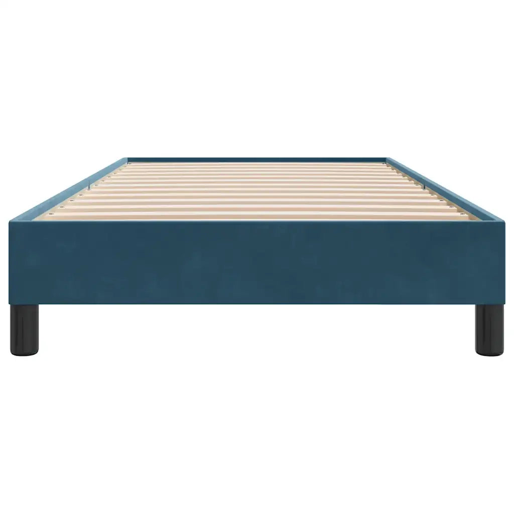 Giroletto a Molle senza Materasso-Struttura Letto Blu Scuro 100x210 cm Velluto