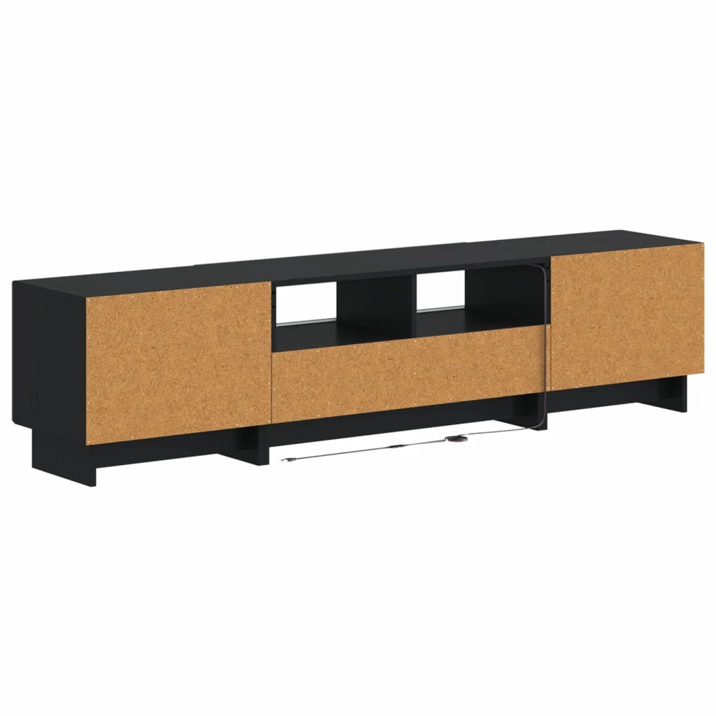 Mobile TV LED a 5 pezzi Nero Legno ingegnerizzato 3416415