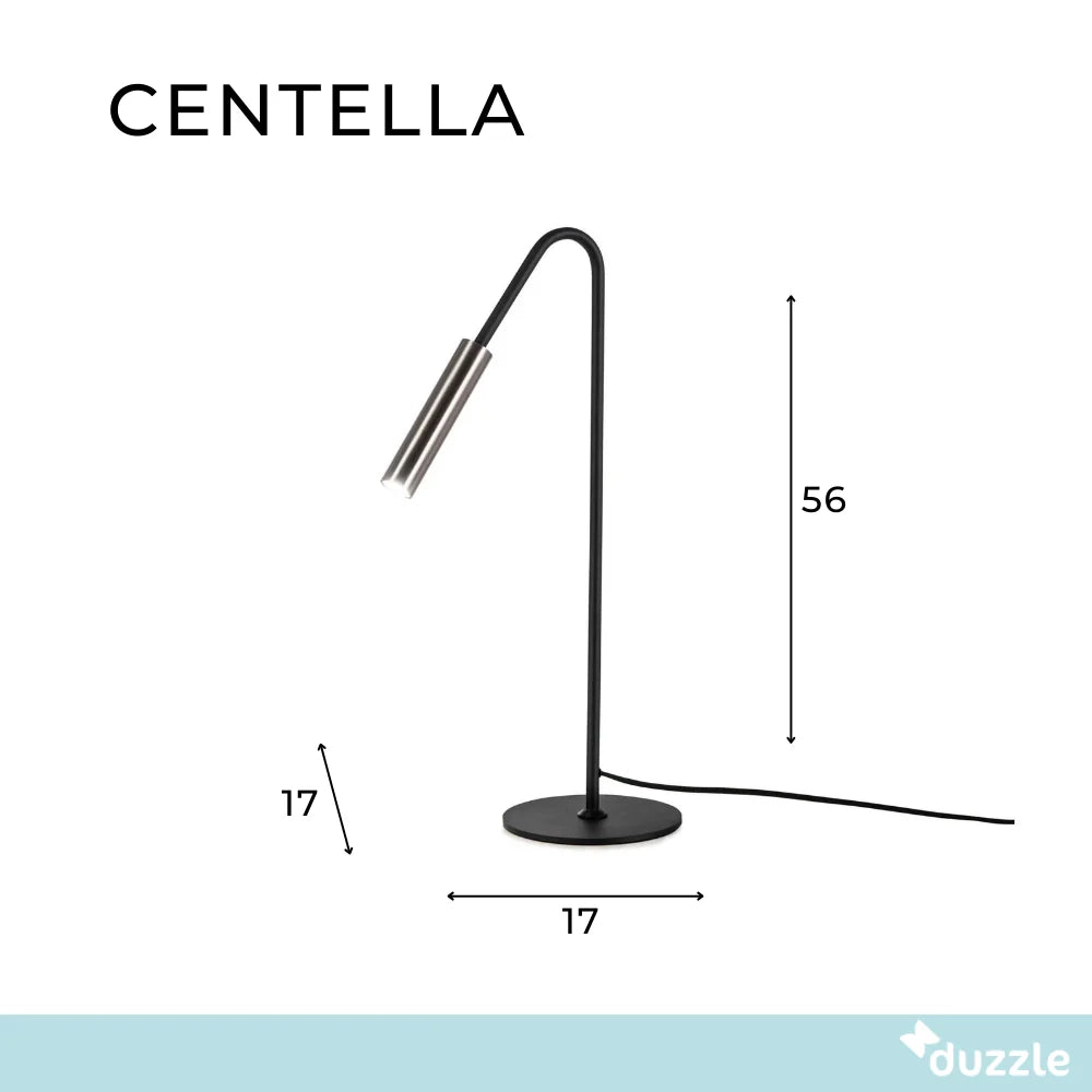 Lampada da tavolo LED Centella in metallo nero | Duzzle