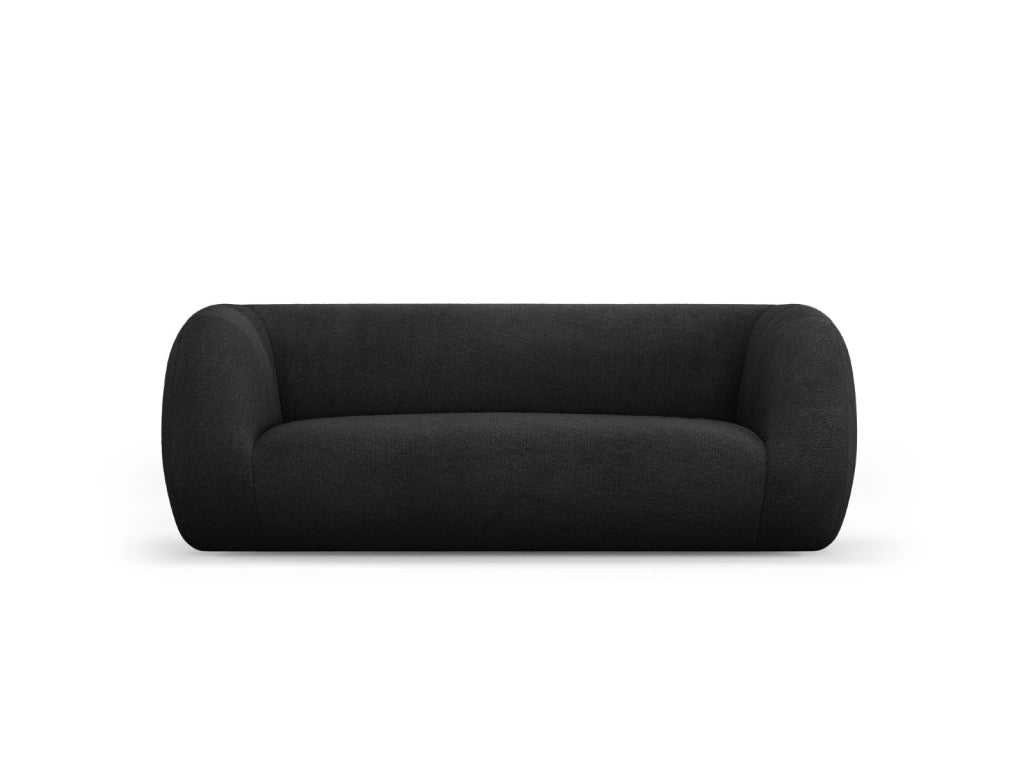 Cosmopolitan Design - Divano "Essen" 2 posti in bouclé nero 