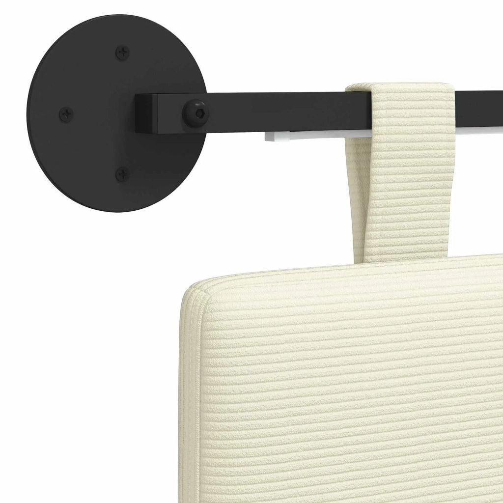 Testiera sospesa Con luce LED Crema Tessuto in Cords 3424301