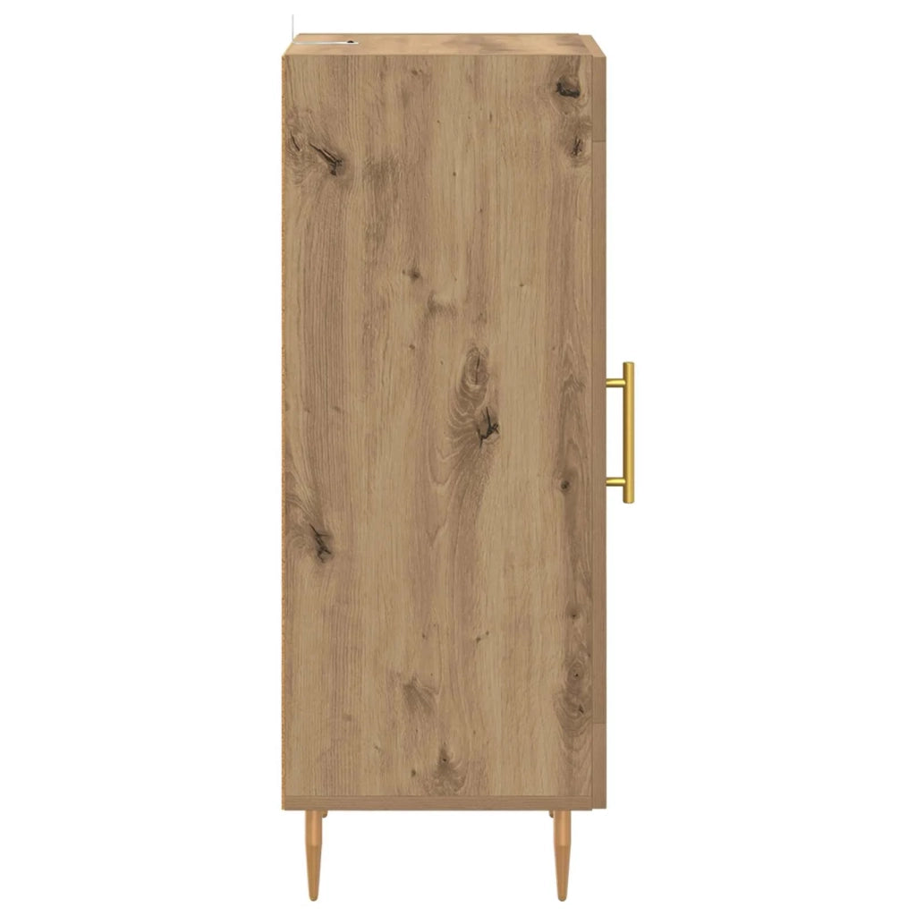 Credenza | Madia | Buffet da pranzo | Armadio da pranzo rovere artigianale 34 x 34,5 x 90 cm Legno multistrato