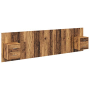 Testiera | Testata con Comodino 3 pcs Legno vecchio Legno multistrato