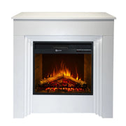Camino Elettrico Bellini in Legno Bianco – L96×P35×H96