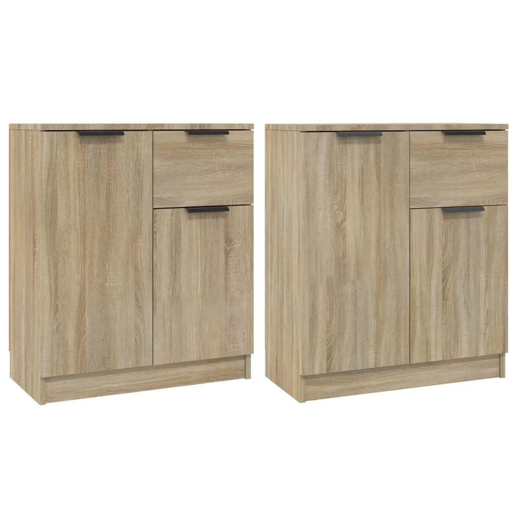 Credenze 2 pz Rovere Sonoma 60x30x70 cm in Legno Multistrato cod mxl 65645