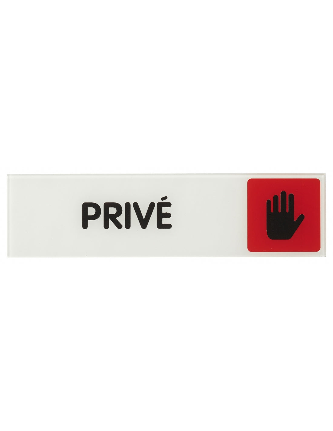 Cartello, piastra segnaletica 170x45 mm PRIVÈ con adesivo - THIRARD