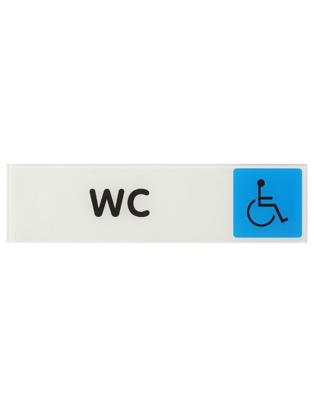 Cartello, piastra segnaletica 170x45 mm WC con adesivo - THIRARD