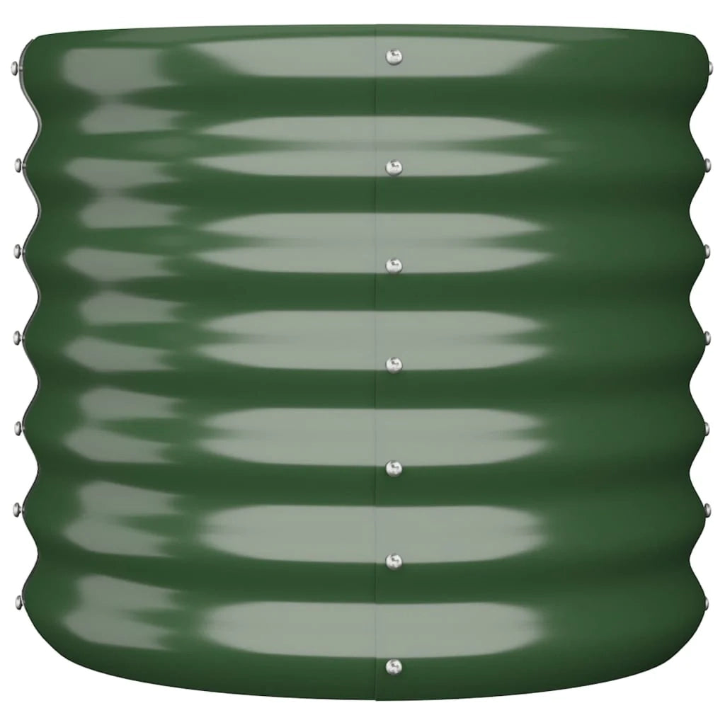 Fioriera rialzata per piante e fiori adatta per terrazze e giardini in acciaio verniciato a polvere 40 x 40 x 36 cm verde 02_0038571
